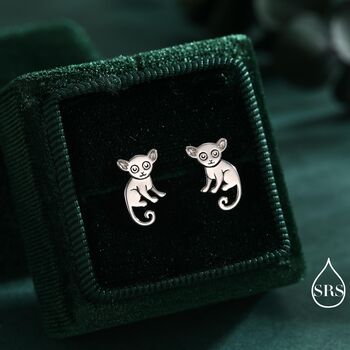 Sterling Silver Bush Baby Earrings, 3 of 12