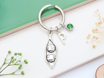Two Peas In A Pod Personalised Keyring, 2 of 9