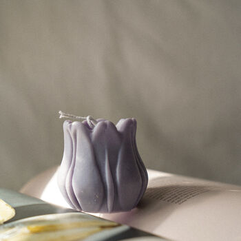 Handmade Tulip Shaped Soy Wax Candle, 4 of 5