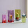 Tealight And Pillar Candle Lanterns In Handmade Glass, thumbnail 1 of 10