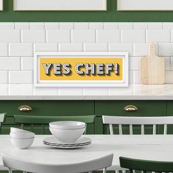 Framed Yes Chef Sign, 9 of 10