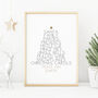 Christmas Tree Favourite Things Decor Print, thumbnail 1 of 3