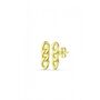 Chain Stud Earring In Sterling Silver And Gold Vermeil, thumbnail 8 of 8