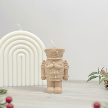 Beige Christmas Nutcracker Candle Festive Home Decor, 11 of 12