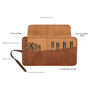 Personalised Brown Leather Knife Roll With Zip Pocket, thumbnail 3 of 10