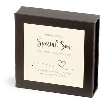 Special Son, Relaxation Candle Wedding Gift Set, 3 of 12