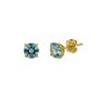 9ct Gold Blue Topaz Stud Earrings, thumbnail 4 of 4