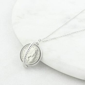 Sixpence 60th Birthday Spinner Necklace, 4 of 12