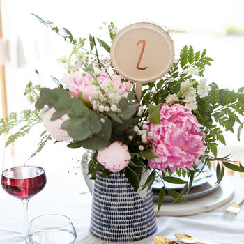 Personalised Circular Wedding Table Numbers, 2 of 6