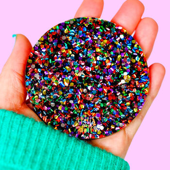 Rainbow Confetti Glitter Pocket Mirror, 5 of 6