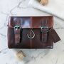 Personalised Hanging Leather Wash Bag, thumbnail 1 of 4