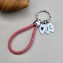 Personalised Coral Leather Keyring, thumbnail 1 of 5