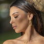 Small Hula Hoop Earrings In Gold Vermeil Plated, thumbnail 2 of 5