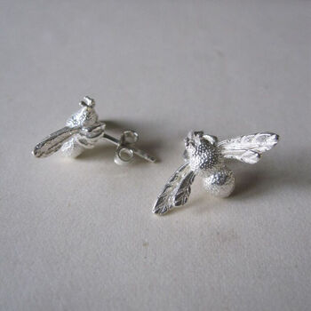 Silver Bee Earrings, 2 of 10