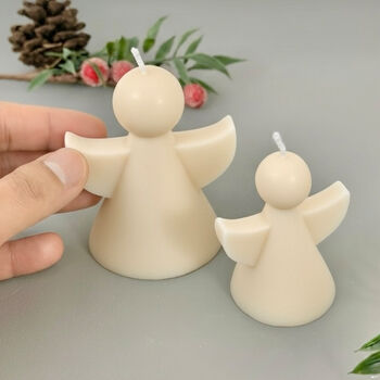Beige Angel Candle And Angel Gift, 10 of 10