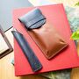 Personalised Pebble Grain Leather Glasses Case Perfect Father's Day Gift, Great Gift For Dad Or Grandad, thumbnail 10 of 11