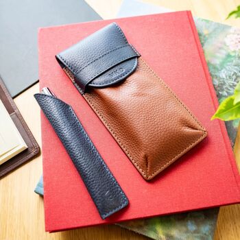 Personalised Pebble Grain Leather Glasses Case Perfect Father's Day Gift, Great Gift For Dad Or Grandad, 10 of 11