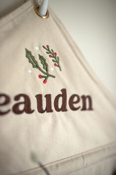 Personalised Canvas Advent Calendar Embroidered, 2 of 12
