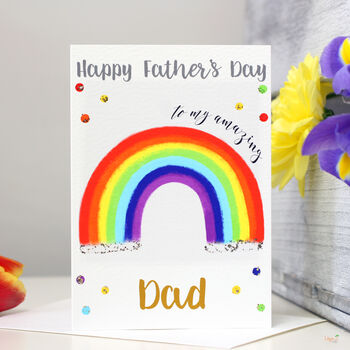 Rainbow Relation Father's Day Card, 2 of 11
