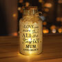 Personalised I Love You More… LED Glass Jar, thumbnail 2 of 4