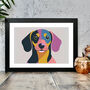 Dachshund Dog Portrait Illustration Art Print, thumbnail 1 of 2