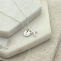 Silver Plated Aries, Initial And Birthstone Necklace, thumbnail 7 of 7