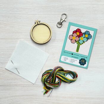 Thanks A Bunch! Mini Matchbox Cross Stitch Kit, 5 of 6
