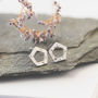 Geometric Earrings In Sterling Silver, thumbnail 4 of 11