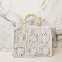 Crochet And Bamboo Beach Bag, thumbnail 5 of 6