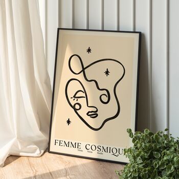 ‘Femme Cosmique, Boho Line Art Print, 2 of 9