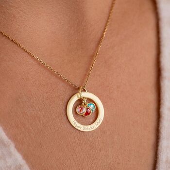 Family Eternal Ring Birthstone Necklace, 6 of 12