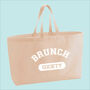Brunch Society Premium Canvas Oversized Tote Bag, thumbnail 4 of 10