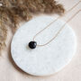 Minimalist Black Spinel Gemstone Silk Cord Necklace, thumbnail 4 of 7