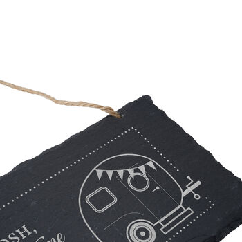 We're Terribly Posh, Our Second Home Is In Cornwall Illustrated Slate Sign, 4 of 4