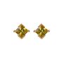 Rose Gold Princess Cut Birthstone Earrings November Topaz, thumbnail 2 of 5