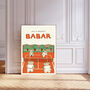 Babar The Elephant Tennis Nursery Art Print, thumbnail 1 of 3