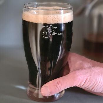 50th Birthday Shooting Star Pint Glass, 3 of 7