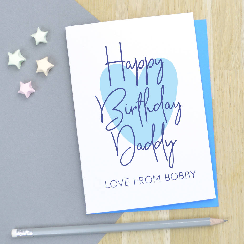 Daddy Birthday Card By Pink And Turquoise 