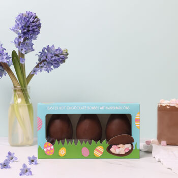 Easter Egg Hot Chocolate Bombes, Three Bombes, 2 of 5