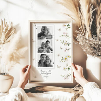 Personalised Photo Print For Mum With Daisy And Butterfly Border, 2 of 2