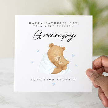 Personalised Cute Bear Father's Day Card, 5 of 7