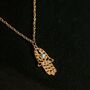 Hamsa Fatima Gold And Silver Plated Dainty Necklace, thumbnail 4 of 7