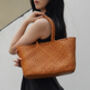 Weaving Leather Tote, thumbnail 5 of 12