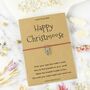 Happy Christmoose Cow Charm Wish Bracelet And Card, thumbnail 1 of 4