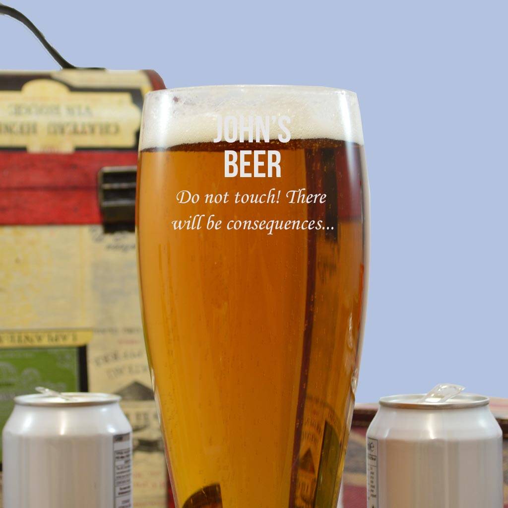 Engraved Extra Large Pint Glass One.5 L By