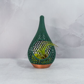 Teardrop Planter | Copper And Forest Green, 3 of 6