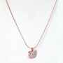 Rose Gold Crystal Swan Pendant Necklace, thumbnail 3 of 3