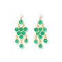 Clara Freshwater Pearl And Emerald Earrings, thumbnail 2 of 3