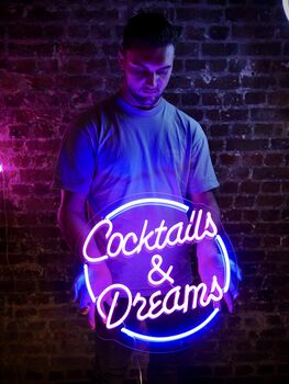'Cocktails And Dreams' Neon Sign, 4 of 5