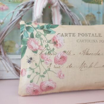 French Postcard Rose Design Gift Pillows, 8 of 8